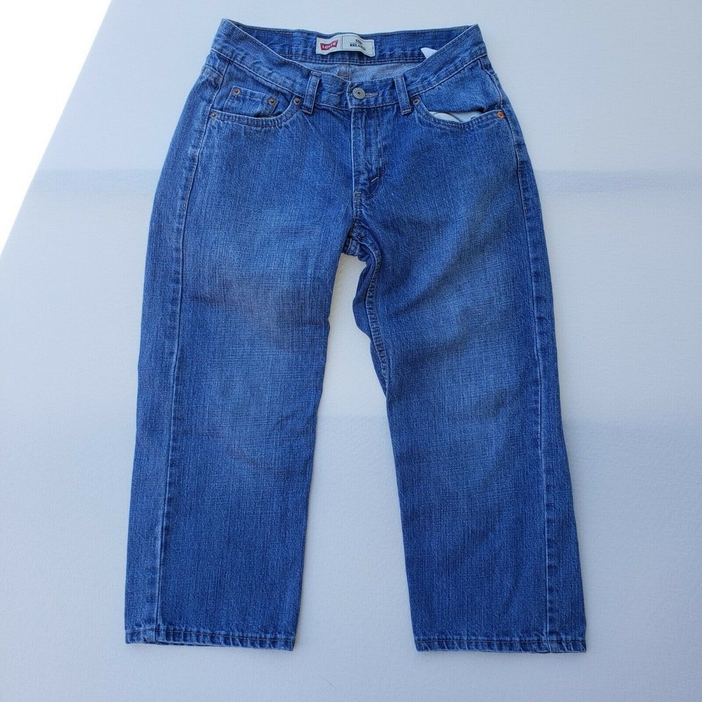 Levi's Relaxed 550 Boys Jeans Size 8 Husky Waist 28" X 22" Inseam